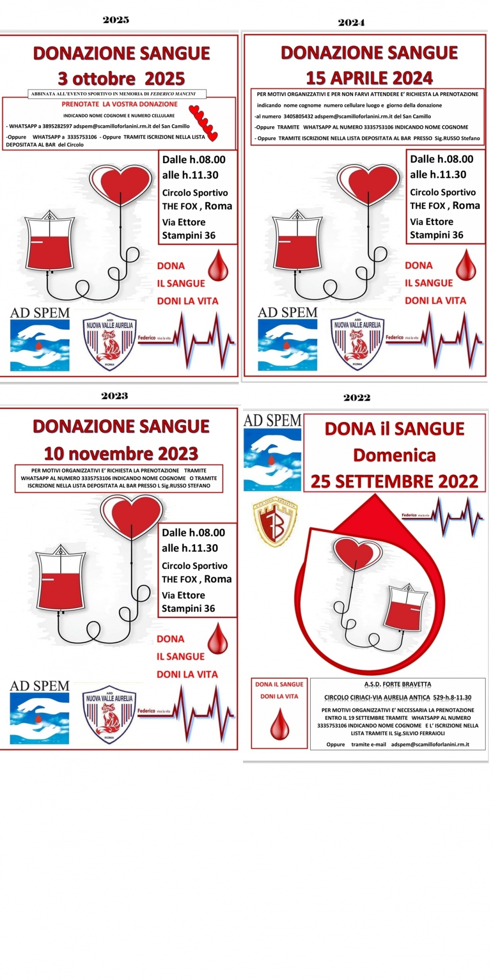 DONAZIONI SANGUE - Federico Viva la Vita